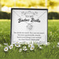 Badass Bestie Necklace Gift with Funny Message Card