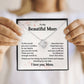 Mother Necklace Gift from Daughter – with Message Card