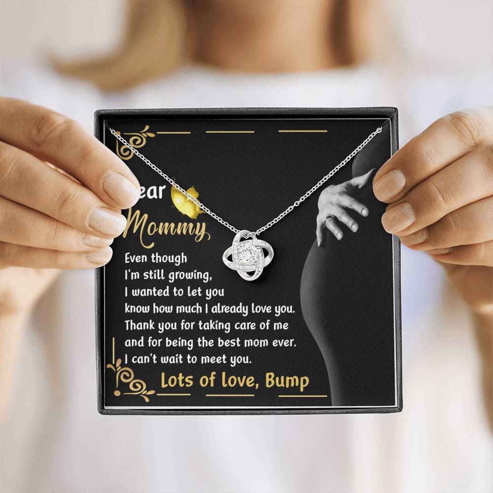 Dear Mommy Necklace Gift, Special Mother's Day Gifts, Birthday Gift, Jewelry Necklace For Mom, New Mommy Gift For First Mother's Day, Pregnancy Jewelry Necklace With A Meaningful Message Card And Box.