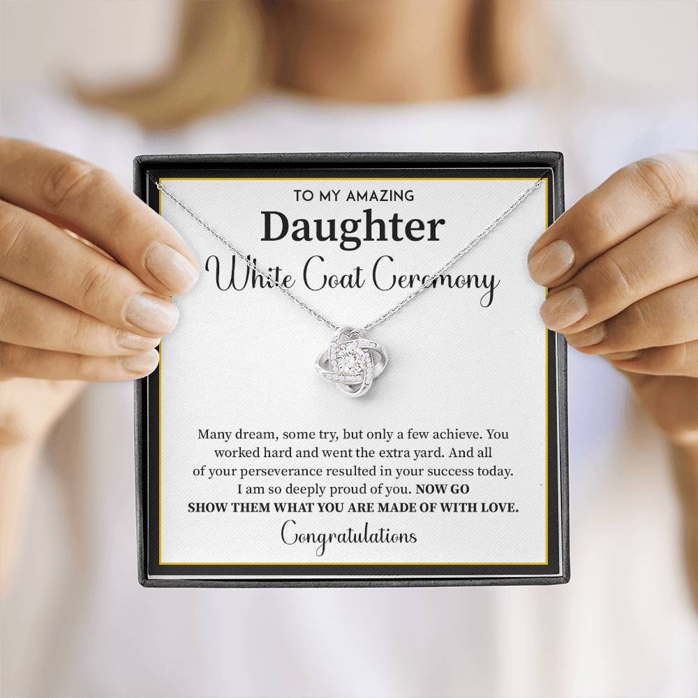 White Coat Ceremony Gift For Daughter Necklace With Gift Box