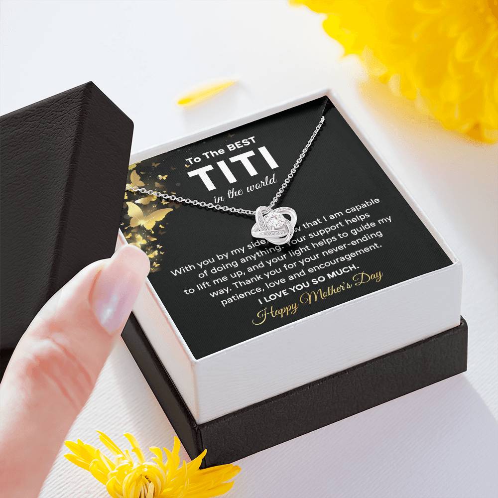 To The Best Titi Necklace Of Endless Love For Her Thank You For Everything Gift Celebrating An Amazing Day Forever My Titi Necklace Inspiration Necklace Loving Titi Mother’s Day Gift Heartfelt Message With Necklace Gift