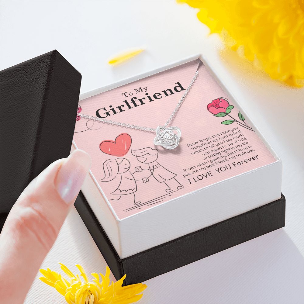 To My Girlfriend Necklace Gift – Cute Love Message