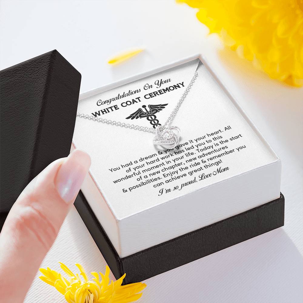 Congratulations On Your White Coat Ceremony Necklace White Coat Ceremony Necklace Gift Congratulations White Coat Ceremony Jewelry White Coat Graduation Necklace Gift New Adventures Necklace Gift  Proud Of You Mom Gift Necklace