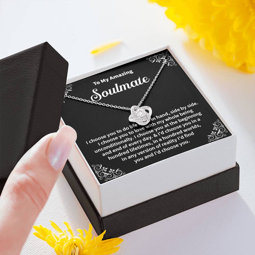 Soulmate Necklace Gift with Message Card & Gift Box