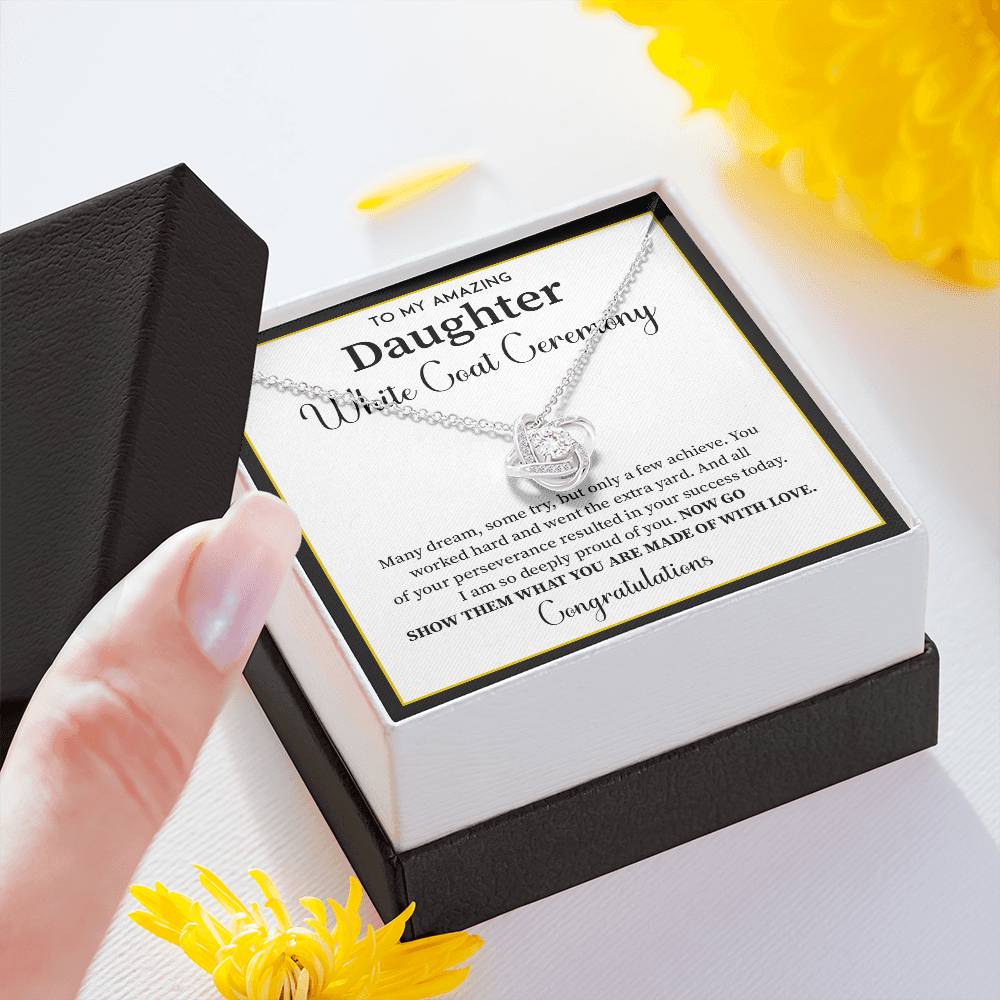 White Coat Ceremony Gift For Daughter Necklace With Gift Box