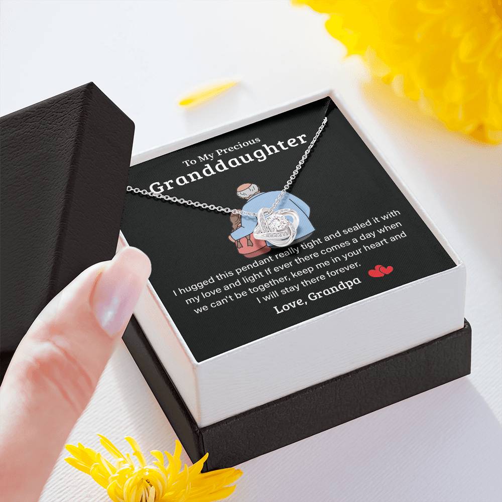 Granddaughter Gift from Grandpa – Pendant with Message Card
