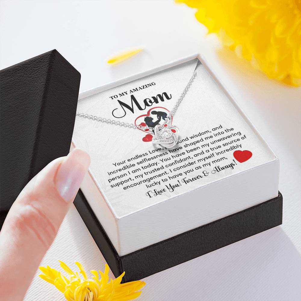 Amazing Mom Necklace Gift from Daughter – Gift Box