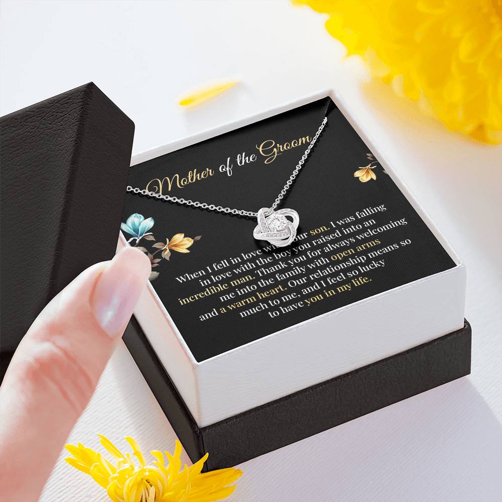 Mother of Groom Necklace Gift – Message Card Jewelry