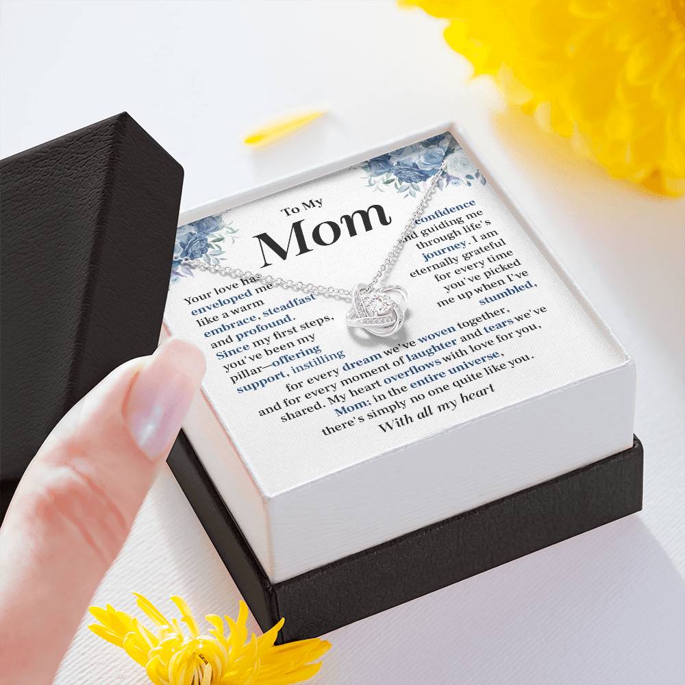 To My Mom Necklace Gift with Message from Daughter