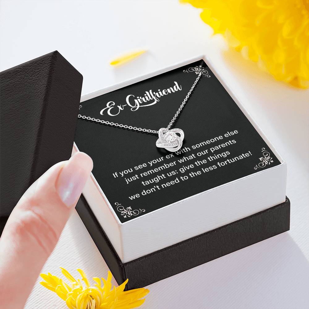 Funny Necklace Gift for Ex-Girlfriend with Card Box