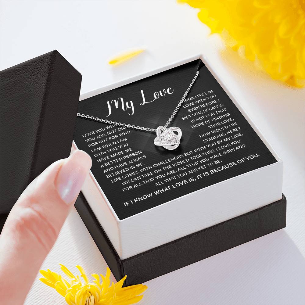 Romantic Necklace Gift for Her With Message & Luxury Box