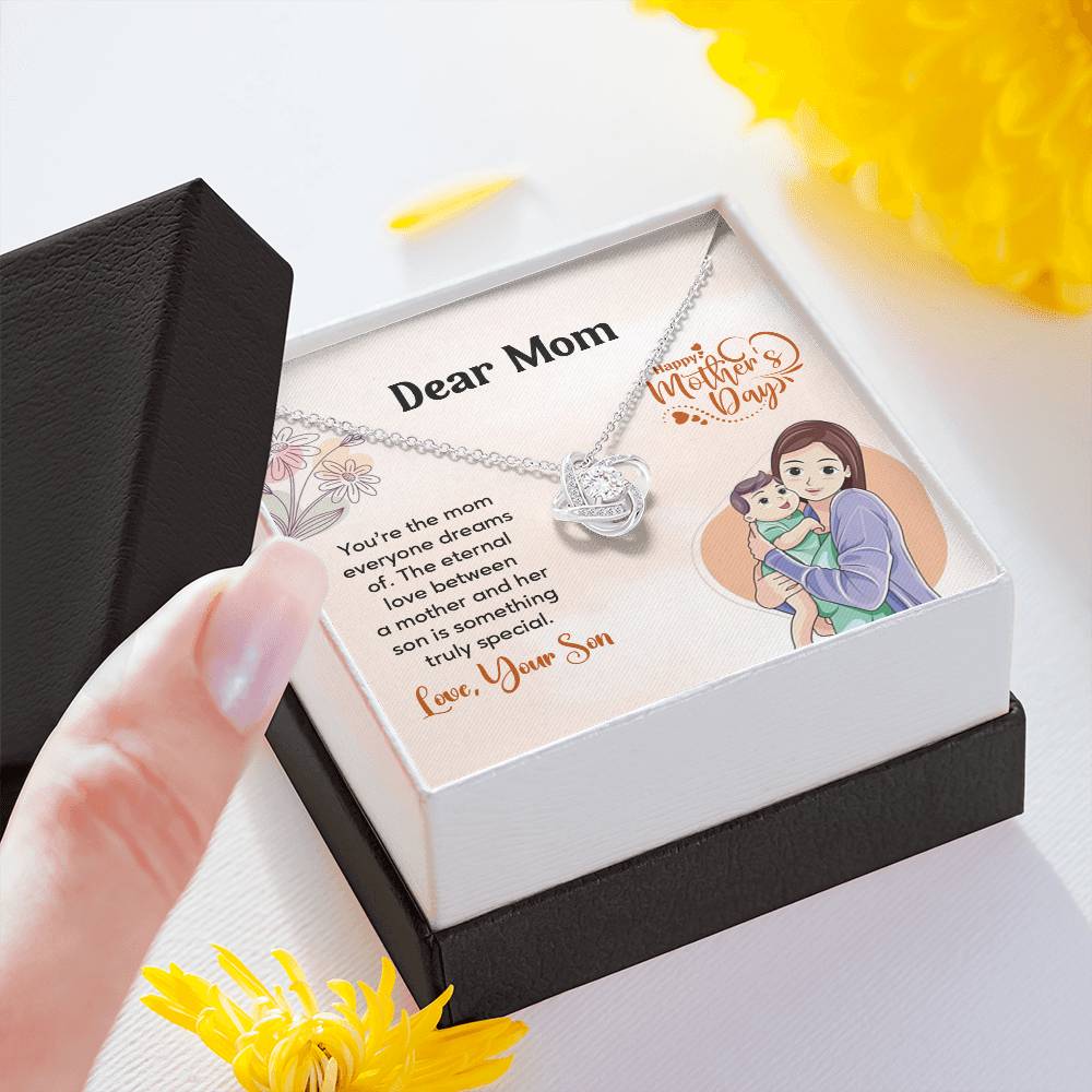 Dear Mom, Heartfelt Necklace For Love Loving Jewelry For Mother's Day Sentimental Necklace For Connection Loving Pendant For A Mother-son Bond Special Pendant Special Necklace Thoughtful Necklace For Love