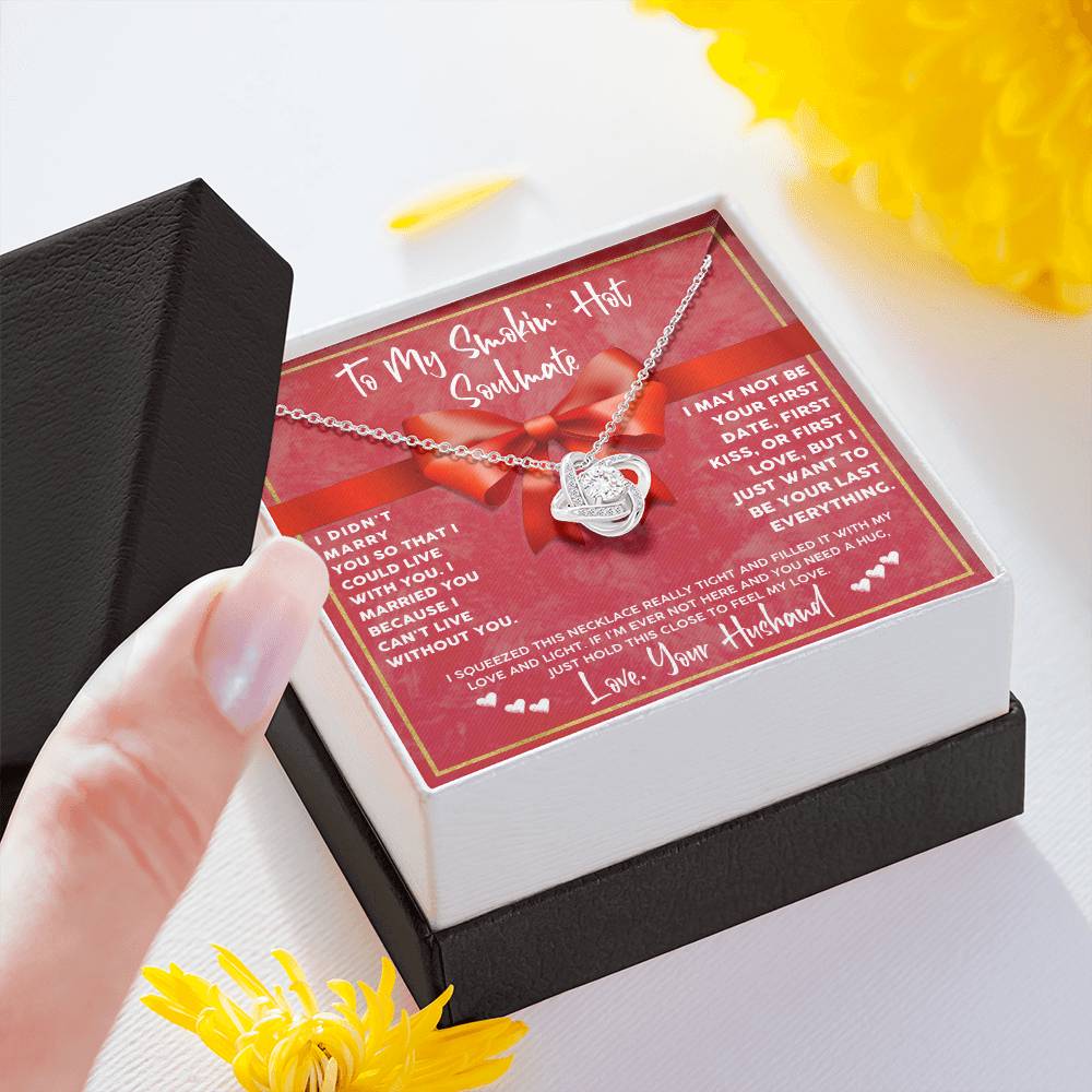 Wife Necklace Gift from Husband with Message Card