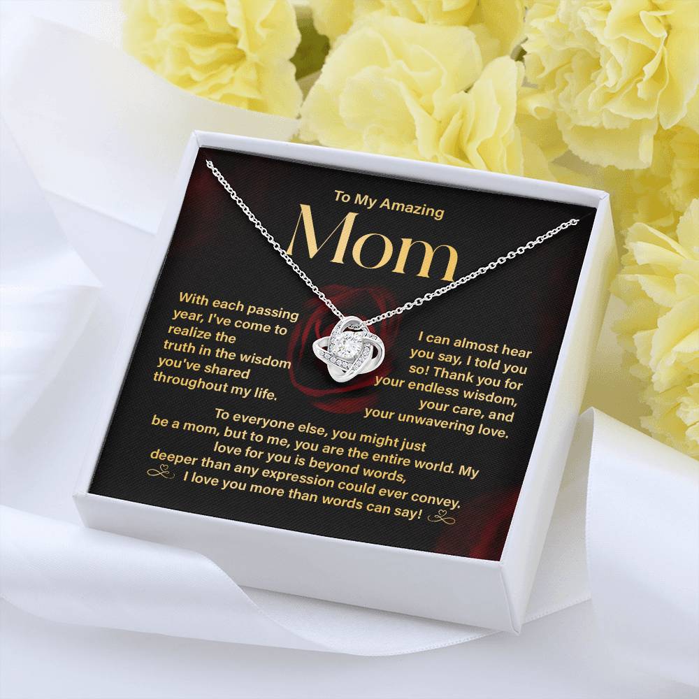 Amazing Mom Necklace Gift with Message Card