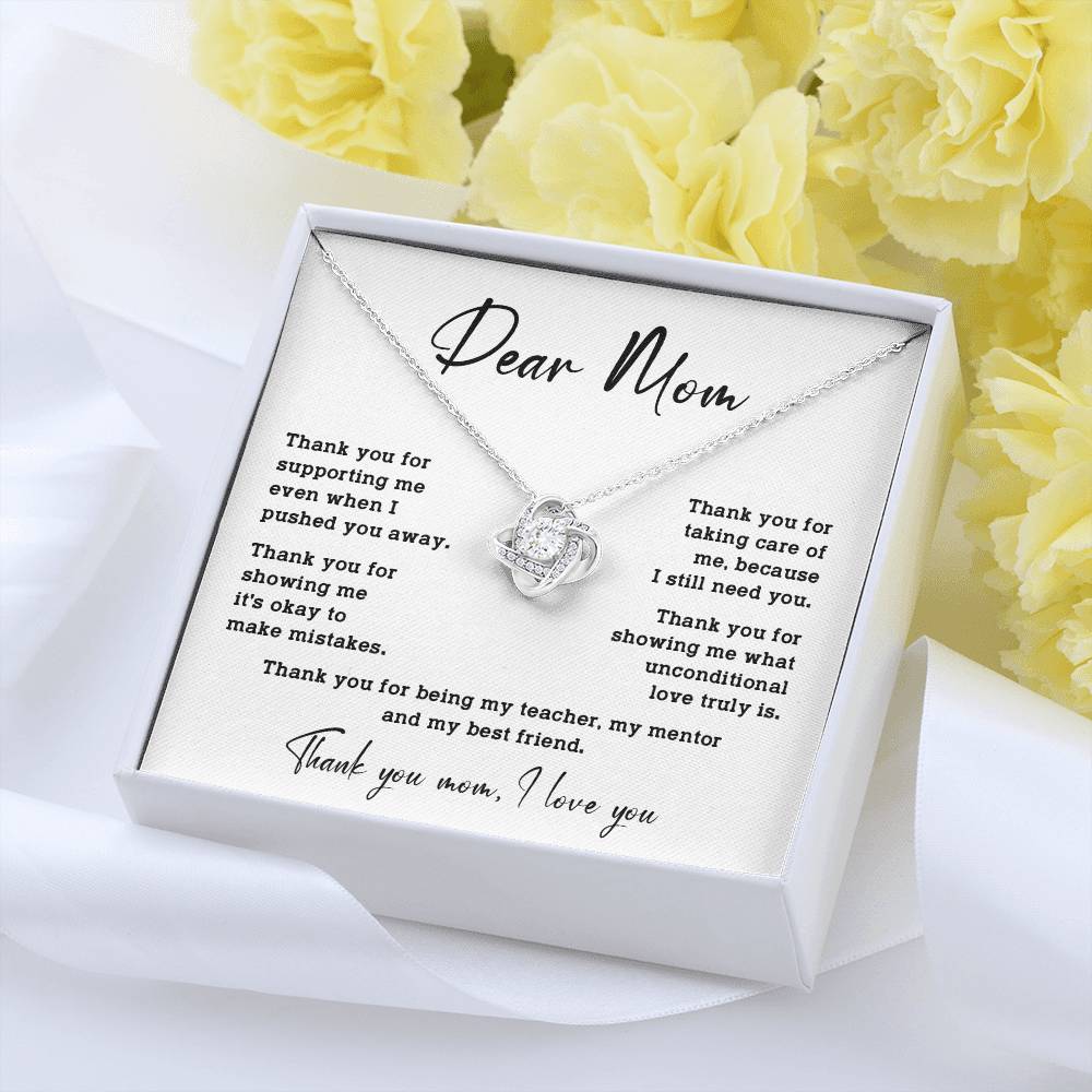 Dear Mom Dear Mom Necklace Gift Heartfelt Gift For Mom Bond With Mom Necklace Forever Loved Mom Necklace Thoughtful Gift For Mom Unique Gift For Mother-child Bond Meaningful Gift For Mom Special Occasion Gift For Mom Unique Family Bond Necklace