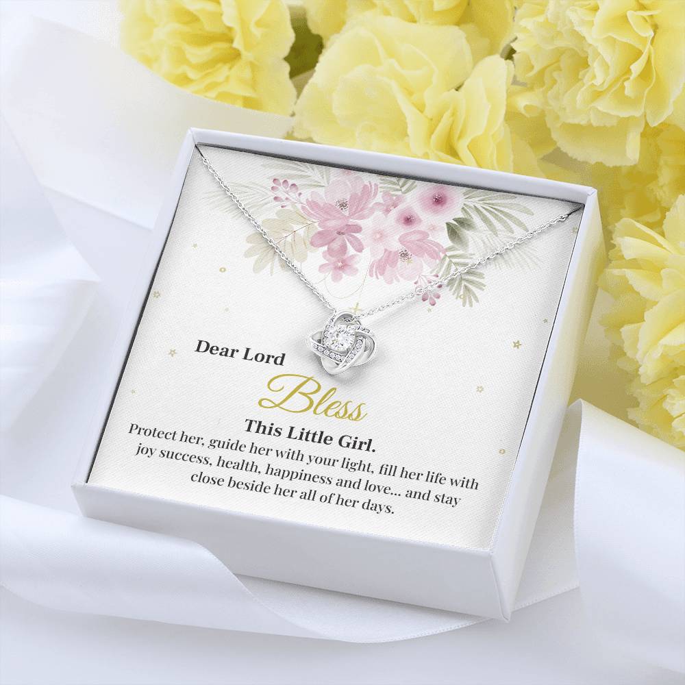 Dear Lord Bless This Little Girl, Blessing Pendant For Little One Heartfelt Necklace For A Young Heart Protective Jewelry For A Child’s Journey Thank You Gift For A Cherished Child To Bless And Protect Jewelry Sentimental Pendant With Blessings