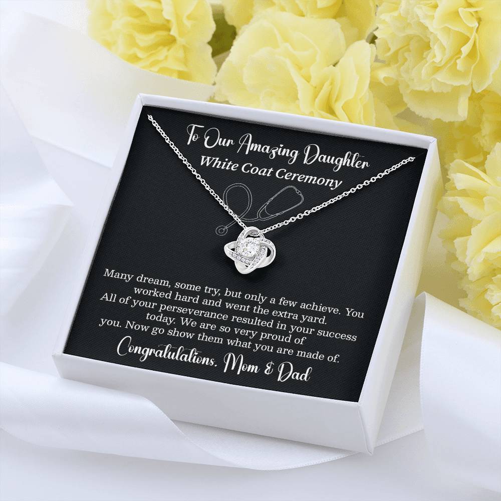 To Our Amazing Daughter On Your White Coat Ceremony Best Wishes Necklace You Are Amazing Necklace Personal Growth Jewelry Motivational Jewelry For New Beginnings Emotional Connection Necklace Meaningful Gift From Parents Congratulations Necklace