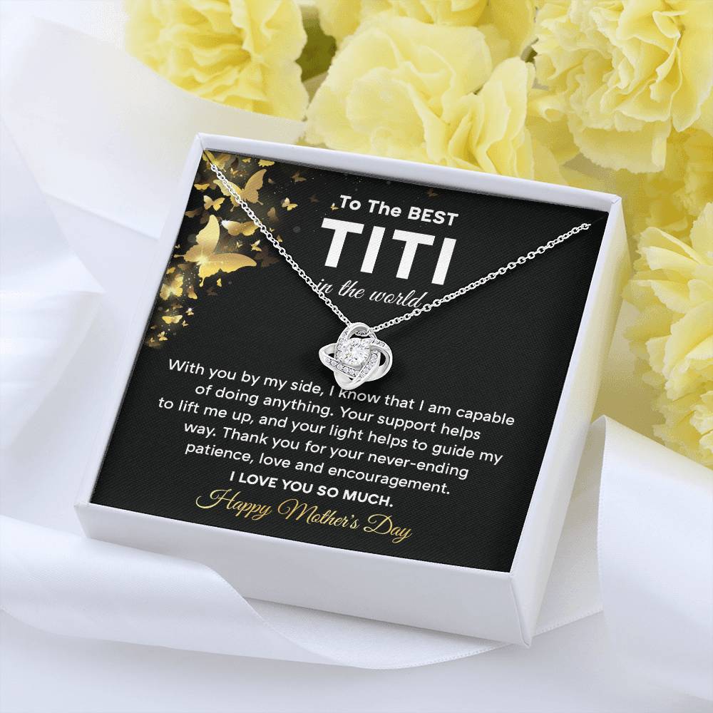 To The Best Titi Necklace Of Endless Love For Her Thank You For Everything Gift Celebrating An Amazing Day Forever My Titi Necklace Inspiration Necklace Loving Titi Mother’s Day Gift Heartfelt Message With Necklace Gift