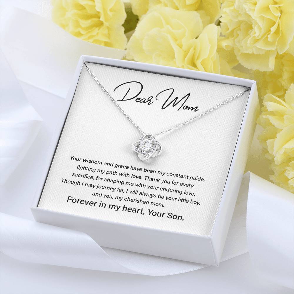 Dear Mom Mother’s Day Necklace For Cherished Mom Best Birthday Gift Thoughtful Anniversary Jewelry Unique Christmas Necklace Thoughtful Necklace With Message Card Just Because Necklace