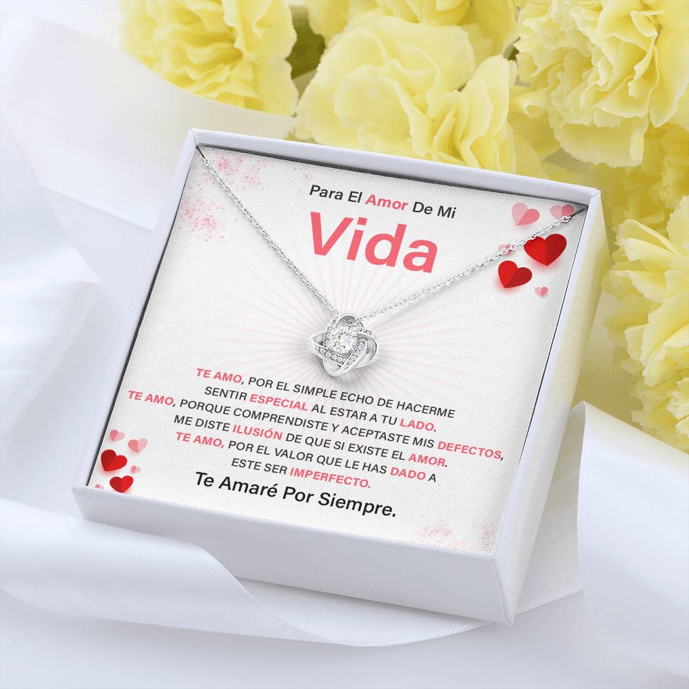Love Knot Necklace for Soulmate with Spanish Card