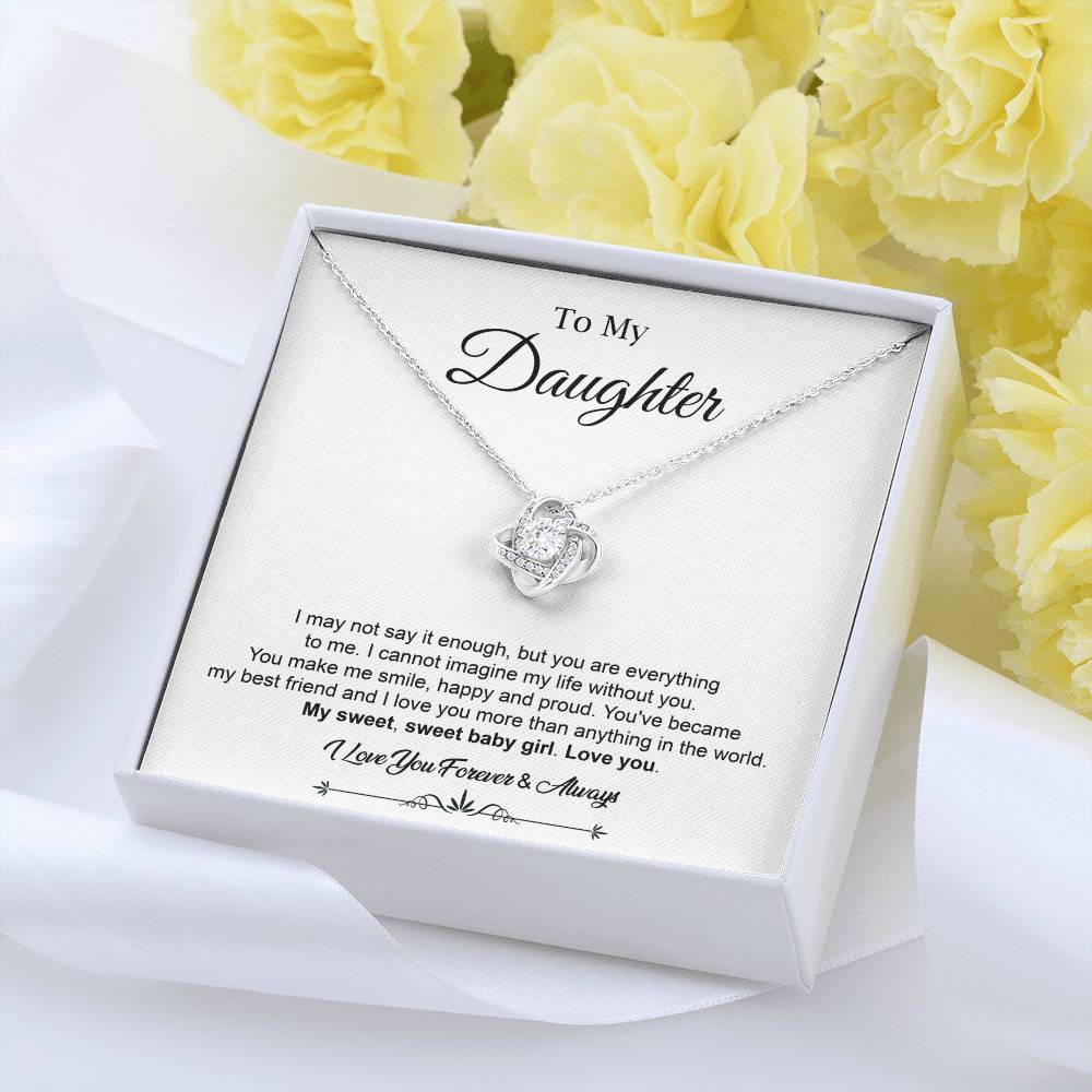 Daughter Necklace Gift – Sweet Baby Girl Message