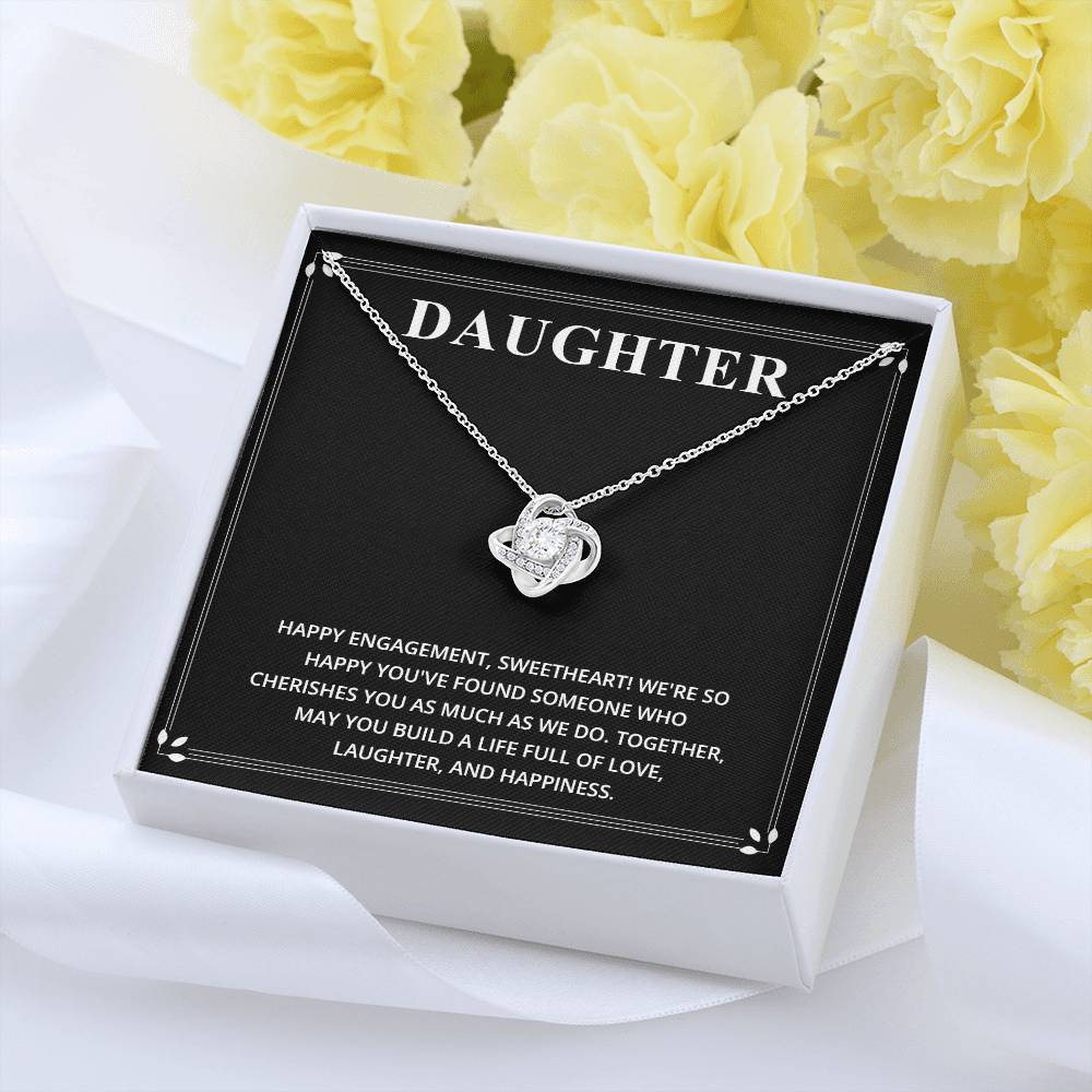 Daughter Happy Engagement Necklace Daughter Engagement Necklace Happy Engagement Gift For Daughter Sentimental Gift For Daughter’s Engagement Jewelry Gift For Daughter’s Engagement Daughter Love And Joy Gift Meaningful Engagement Gift For Daughter