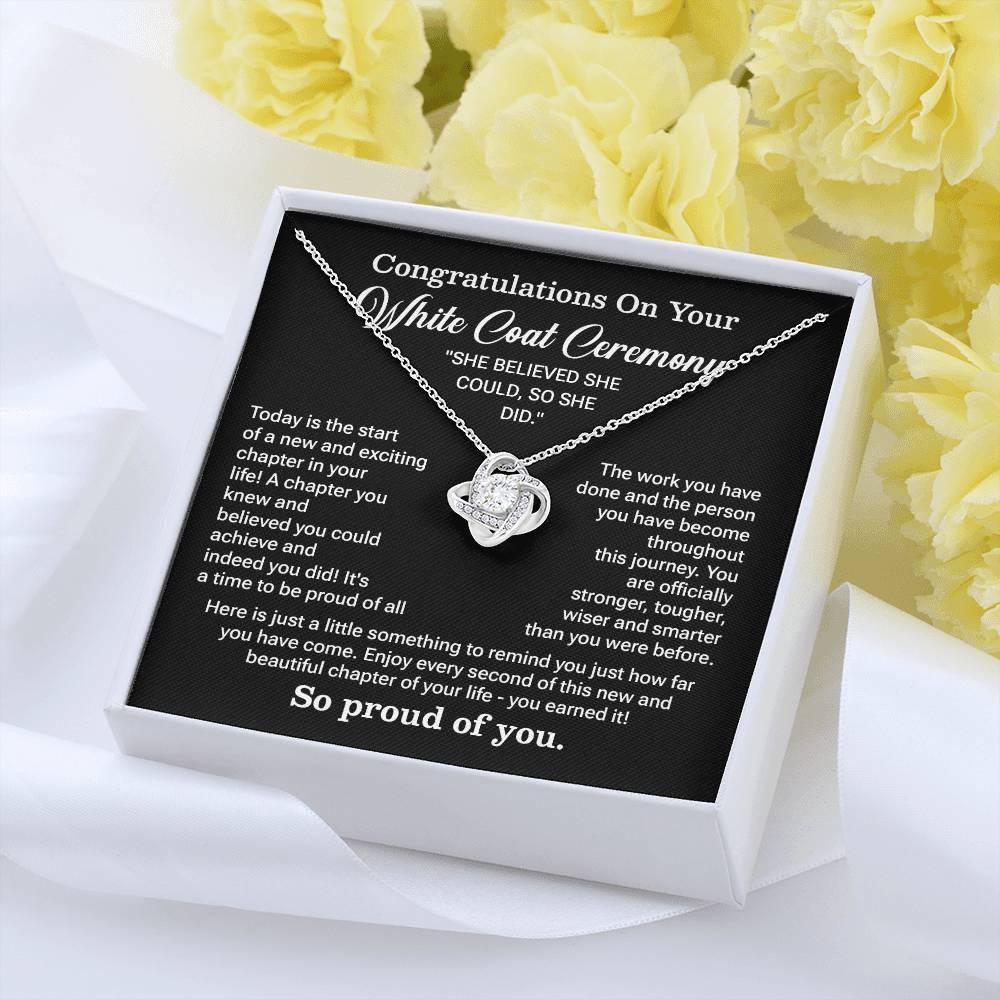 Congratulations On Your New White Coat Ceremony Congratulations Necklace White Coat Ceremony Inspirational Jewelry Gift New Chapter Necklace Meaningful Gift For Graduates Emotional Connection Necklace Motivational Jewelry