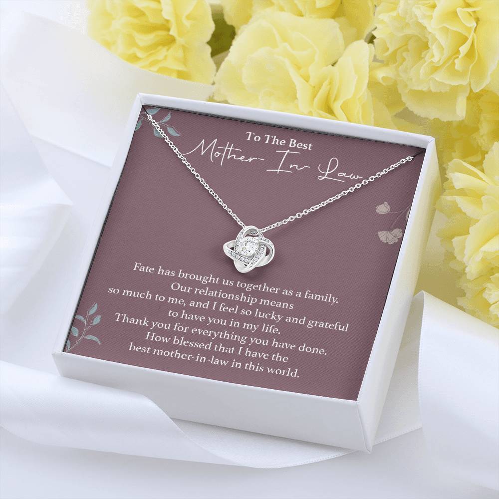 To The Best Mother-in-law Necklace Necklace For Thanking Mother-in-law Necklace For Mother-in-law On Wedding Day Necklace For Groom’s Mother Special Bond With Mother-in-law Necklace Sentimental Keepsake For Mother-in-law Best Mother-in-law Necklace Gift