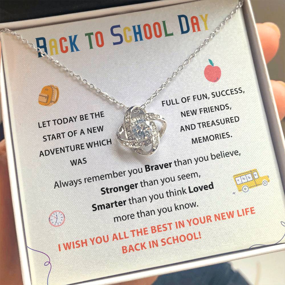 Back To School Necklace Gift Back To School Gift Fun And Success Jewelry Meaningful Gift For Students Supportive Jewelry For Kids Unique Gift For School Reminder Of Love Necklace Necklace For New Adventures