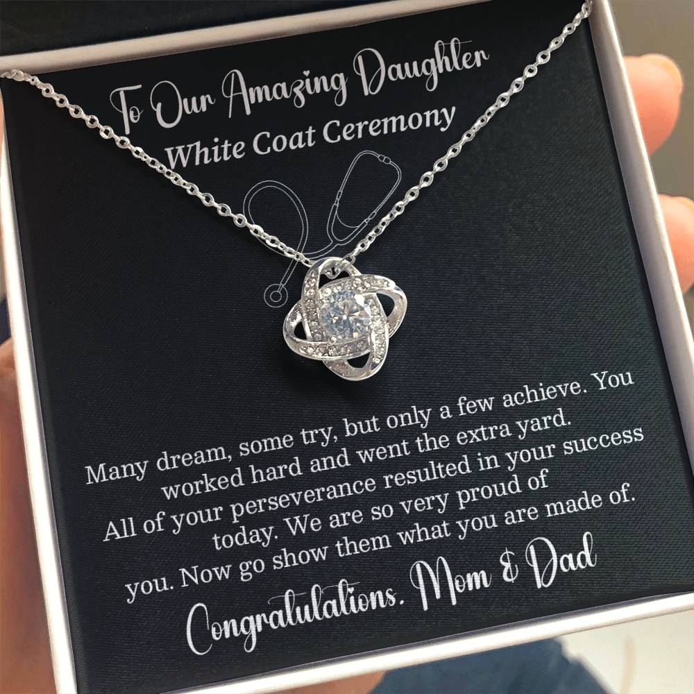 To Our Amazing Daughter On Your White Coat Ceremony Best Wishes Necklace You Are Amazing Necklace Personal Growth Jewelry Motivational Jewelry For New Beginnings Emotional Connection Necklace Meaningful Gift From Parents Congratulations Necklace