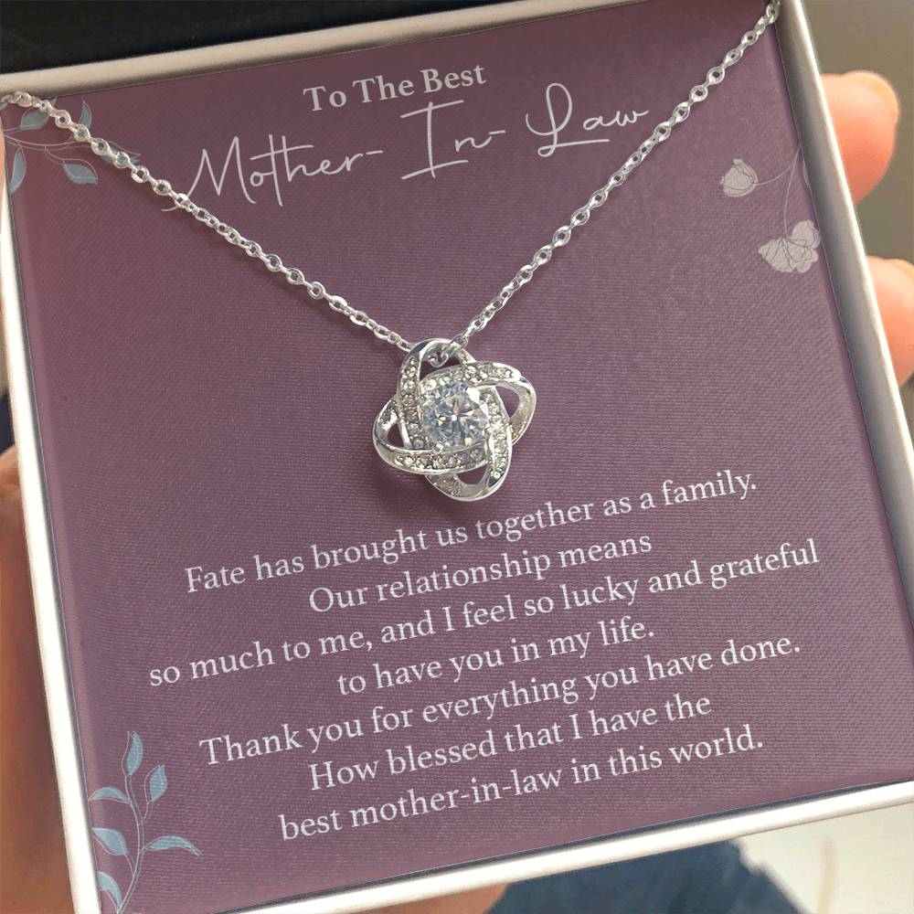 To The Best Mother-in-law Necklace Necklace For Thanking Mother-in-law Necklace For Mother-in-law On Wedding Day Necklace For Groom’s Mother Special Bond With Mother-in-law Necklace Sentimental Keepsake For Mother-in-law Best Mother-in-law Necklace Gift