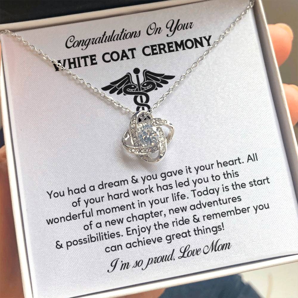 Congratulations On Your White Coat Ceremony Necklace White Coat Ceremony Necklace Gift Congratulations White Coat Ceremony Jewelry White Coat Graduation Necklace Gift New Adventures Necklace Gift  Proud Of You Mom Gift Necklace