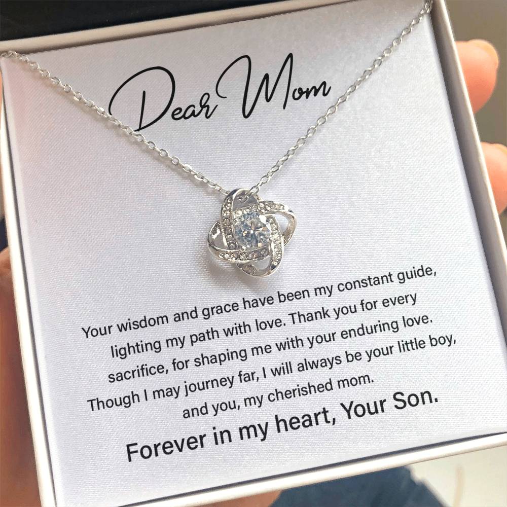 Dear Mom Mother’s Day Necklace For Cherished Mom Best Birthday Gift Thoughtful Anniversary Jewelry Unique Christmas Necklace Thoughtful Necklace With Message Card Just Because Necklace