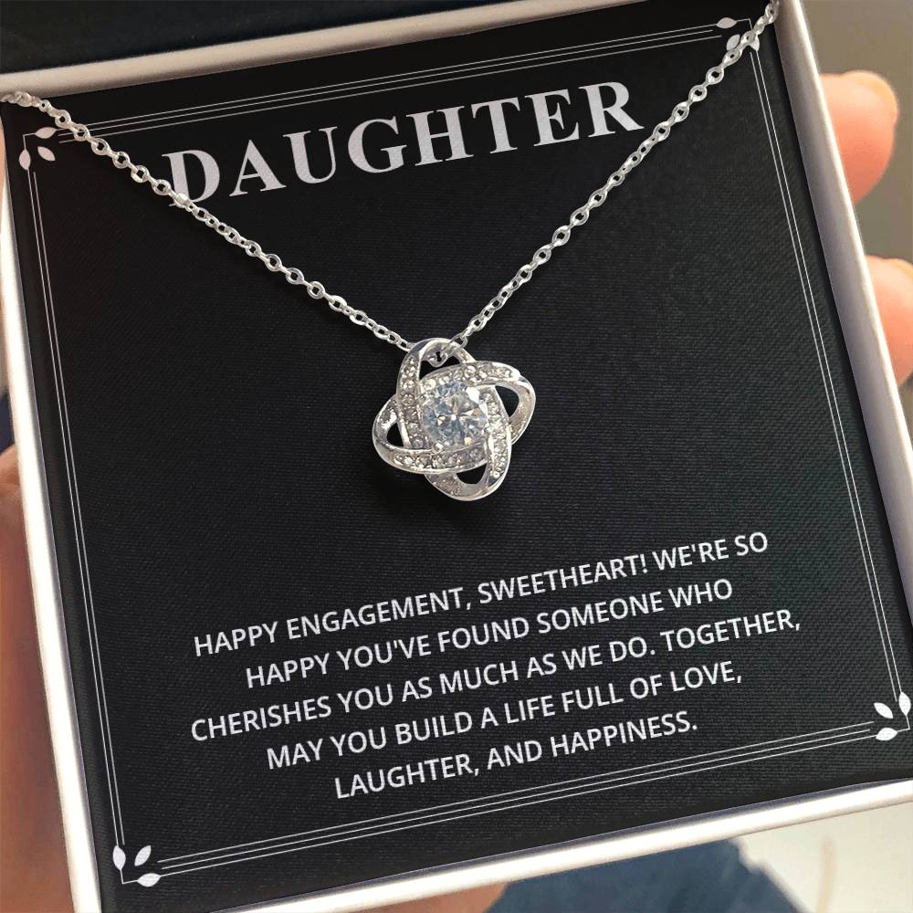 Daughter Happy Engagement Necklace Daughter Engagement Necklace Happy Engagement Gift For Daughter Sentimental Gift For Daughter’s Engagement Jewelry Gift For Daughter’s Engagement Daughter Love And Joy Gift Meaningful Engagement Gift For Daughter