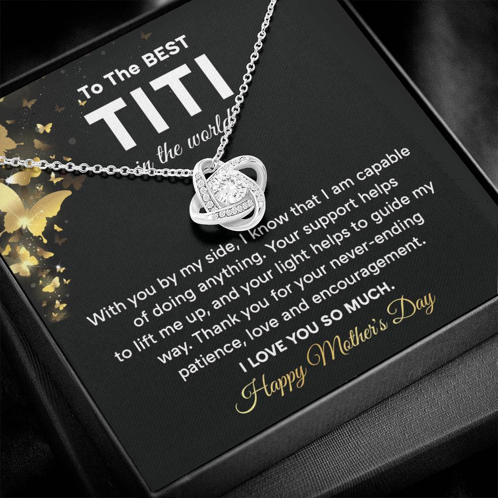 To The Best Titi Necklace Of Endless Love For Her Thank You For Everything Gift Celebrating An Amazing Day Forever My Titi Necklace Inspiration Necklace Loving Titi Mother’s Day Gift Heartfelt Message With Necklace Gift