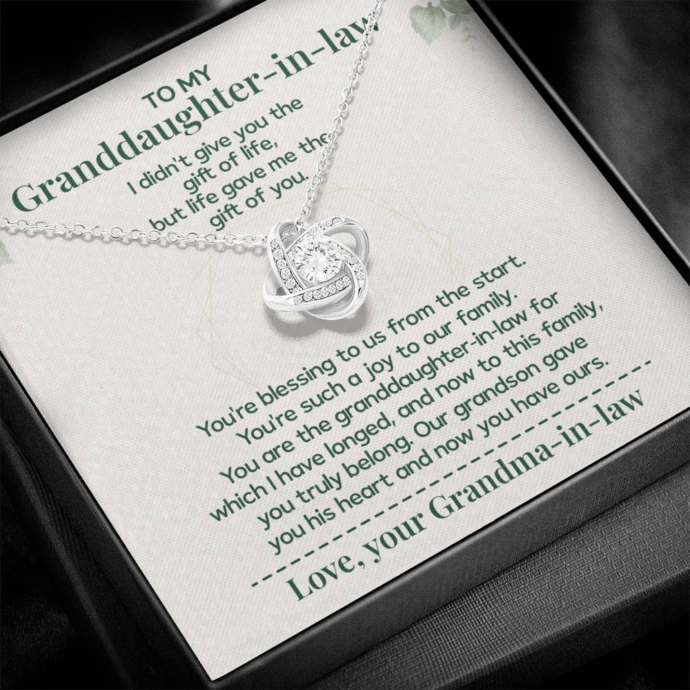 To My Granddaughter-in-law - Necklace Gift Family Is Made From Love, Not Genes Thank You For Making My Grandson Feel Complete Heartfelt Jewelry To Celebrate Our Family Bond Heartfelt Jewelry For Granddaughter-in-law Love And Family Necklace Gift