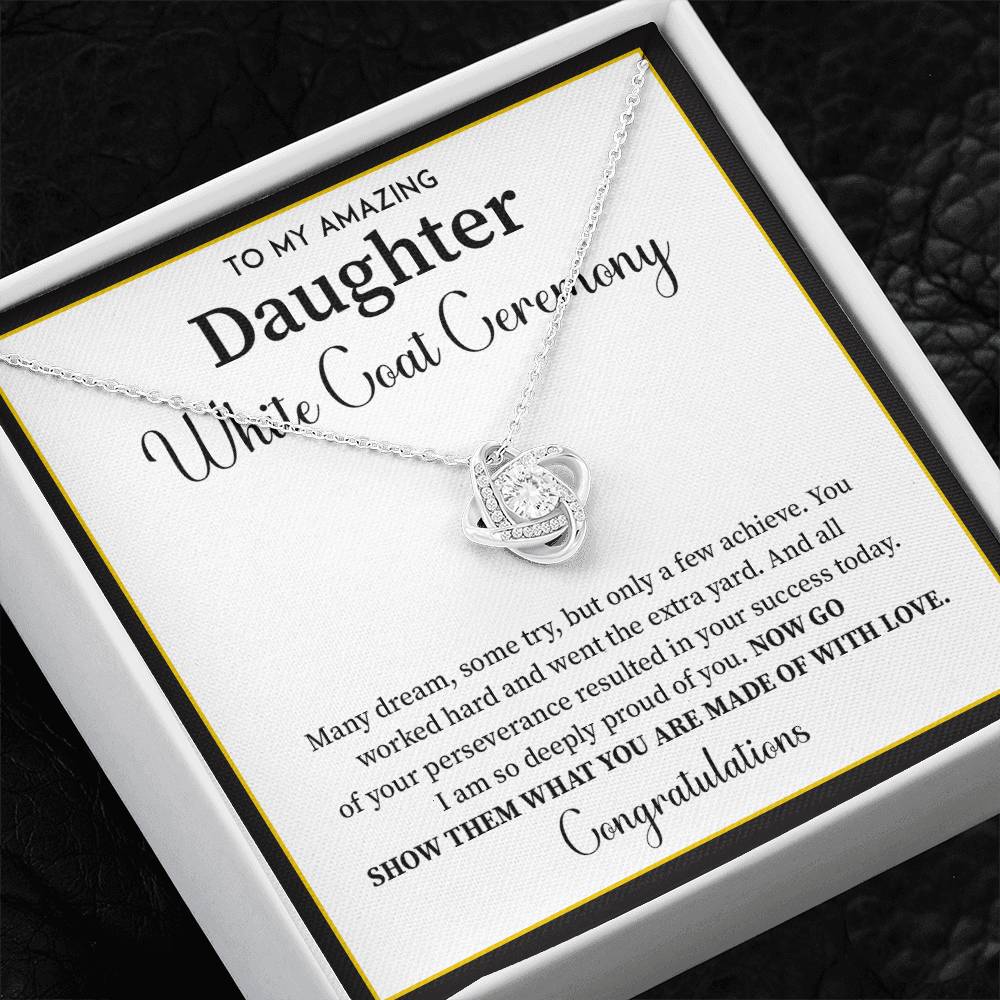 White Coat Ceremony Gift For Daughter Necklace With Gift Box