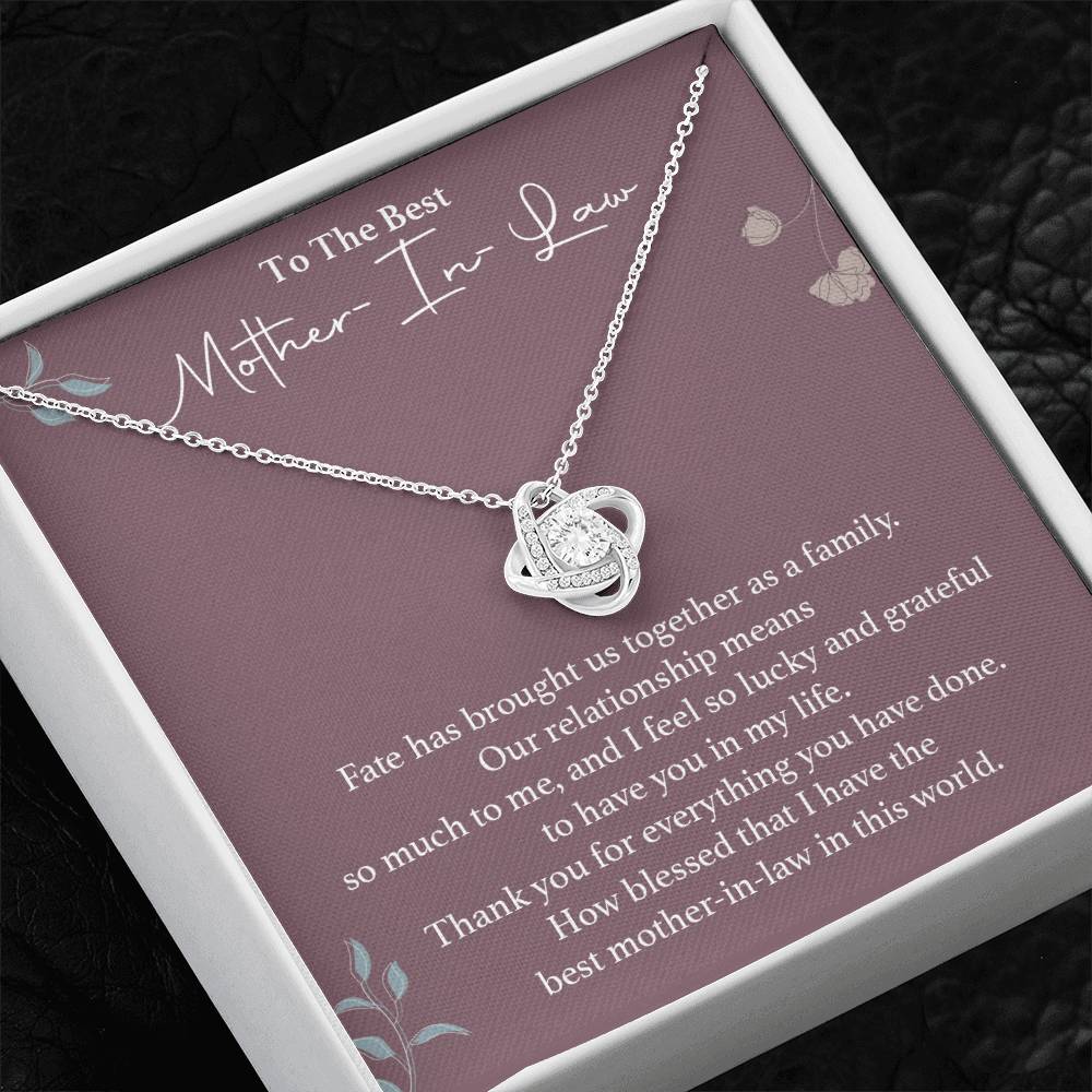 To The Best Mother-in-law Necklace Necklace For Thanking Mother-in-law Necklace For Mother-in-law On Wedding Day Necklace For Groom’s Mother Special Bond With Mother-in-law Necklace Sentimental Keepsake For Mother-in-law Best Mother-in-law Necklace Gift