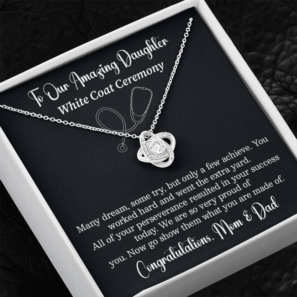 To Our Amazing Daughter On Your White Coat Ceremony Best Wishes Necklace You Are Amazing Necklace Personal Growth Jewelry Motivational Jewelry For New Beginnings Emotional Connection Necklace Meaningful Gift From Parents Congratulations Necklace