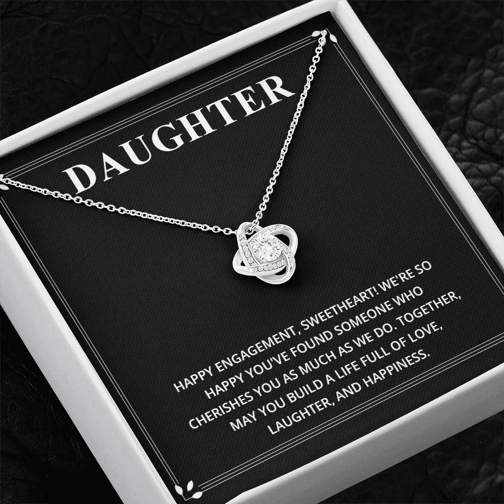 Daughter Happy Engagement Necklace Daughter Engagement Necklace Happy Engagement Gift For Daughter Sentimental Gift For Daughter’s Engagement Jewelry Gift For Daughter’s Engagement Daughter Love And Joy Gift Meaningful Engagement Gift For Daughter