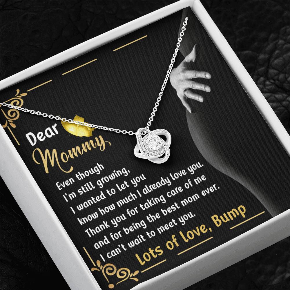 Dear Mommy Necklace Gift, Special Mother's Day Gifts, Birthday Gift, Jewelry Necklace For Mom, New Mommy Gift For First Mother's Day, Pregnancy Jewelry Necklace With A Meaningful Message Card And Box.