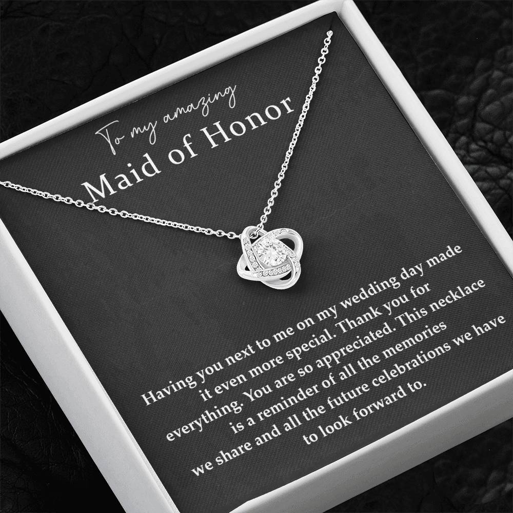 Wedding Day Necklace For Maid Of Honor Friendship Necklace For Maid Of Honor Jewelry Gift For Maid Of Honor Meaningful Gift For Maid Of Honor Emotional Gift For Maid Of Honor Special Gift For Maid Of Honor Necklace For Maid Of Honor Thank You Gift