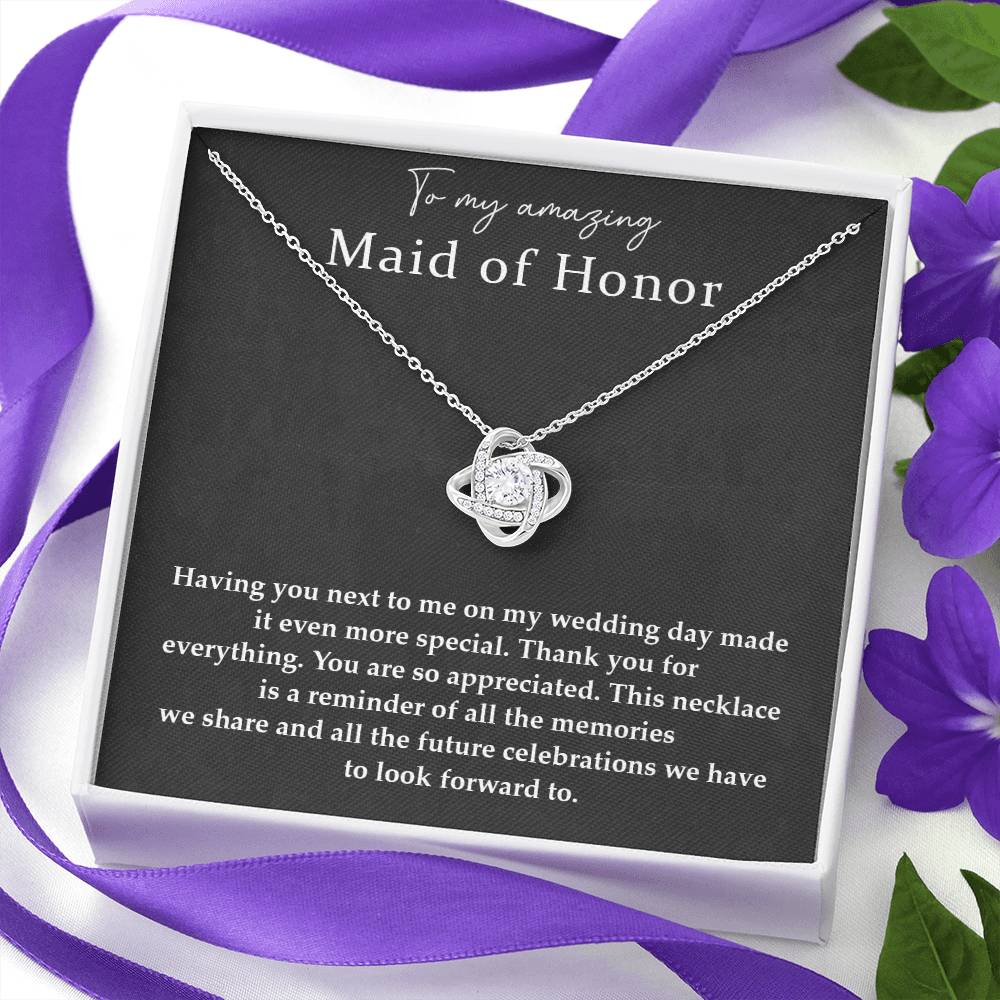 Wedding Day Necklace For Maid Of Honor Friendship Necklace For Maid Of Honor Jewelry Gift For Maid Of Honor Meaningful Gift For Maid Of Honor Emotional Gift For Maid Of Honor Special Gift For Maid Of Honor Necklace For Maid Of Honor Thank You Gift