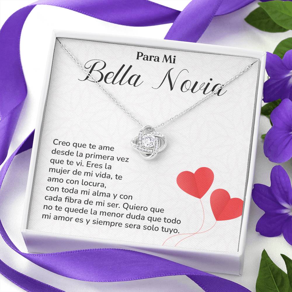 Collar Para Mi Bella Novia Amor Eterno Para Novia Mensaje Personalizado Para Ella Regalo Pasional Para Mi Novia Collar De Amor Para Ella Regalo De Aniversario Para Mi Novia Regalo De San Valentín Para Novia Regalo Para Mujer Especial Joyería Romántica