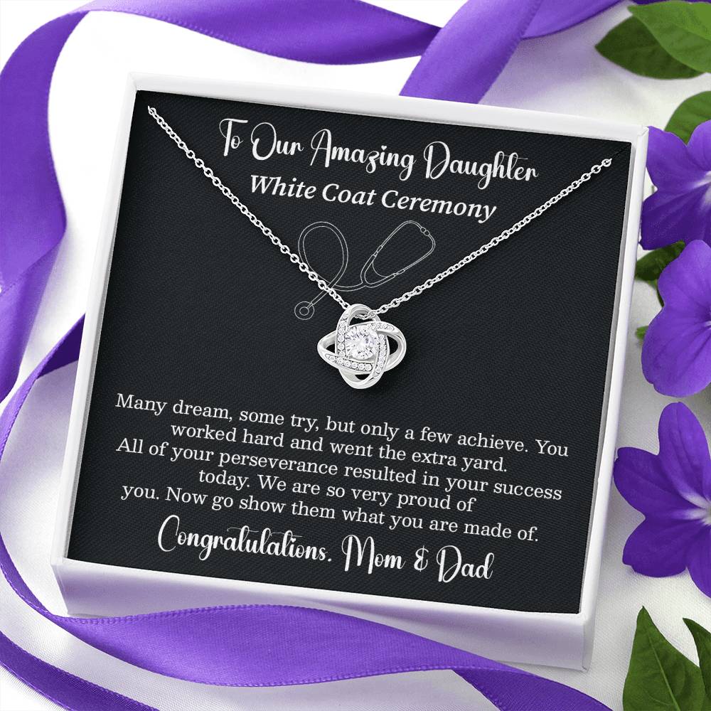 To Our Amazing Daughter On Your White Coat Ceremony Best Wishes Necklace You Are Amazing Necklace Personal Growth Jewelry Motivational Jewelry For New Beginnings Emotional Connection Necklace Meaningful Gift From Parents Congratulations Necklace