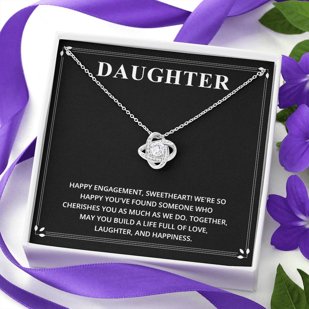 Daughter Happy Engagement Necklace Daughter Engagement Necklace Happy Engagement Gift For Daughter Sentimental Gift For Daughter’s Engagement Jewelry Gift For Daughter’s Engagement Daughter Love And Joy Gift Meaningful Engagement Gift For Daughter