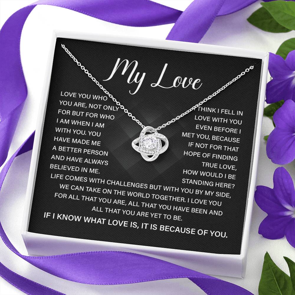 Romantic Necklace Gift for Her With Message & Luxury Box