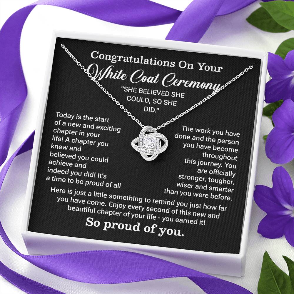 Congratulations On Your New White Coat Ceremony Congratulations Necklace White Coat Ceremony Inspirational Jewelry Gift New Chapter Necklace Meaningful Gift For Graduates Emotional Connection Necklace Motivational Jewelry