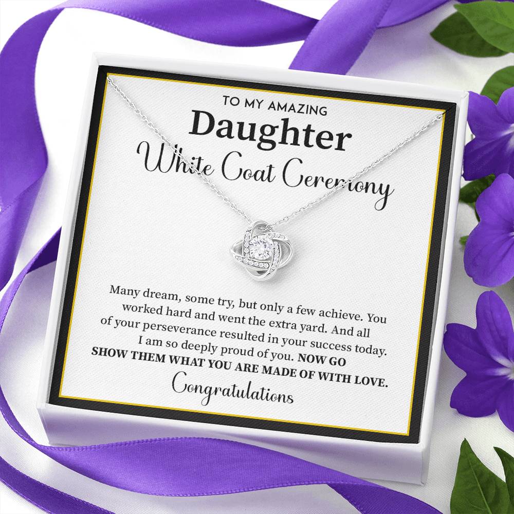 White Coat Ceremony Gift For Daughter Necklace With Gift Box