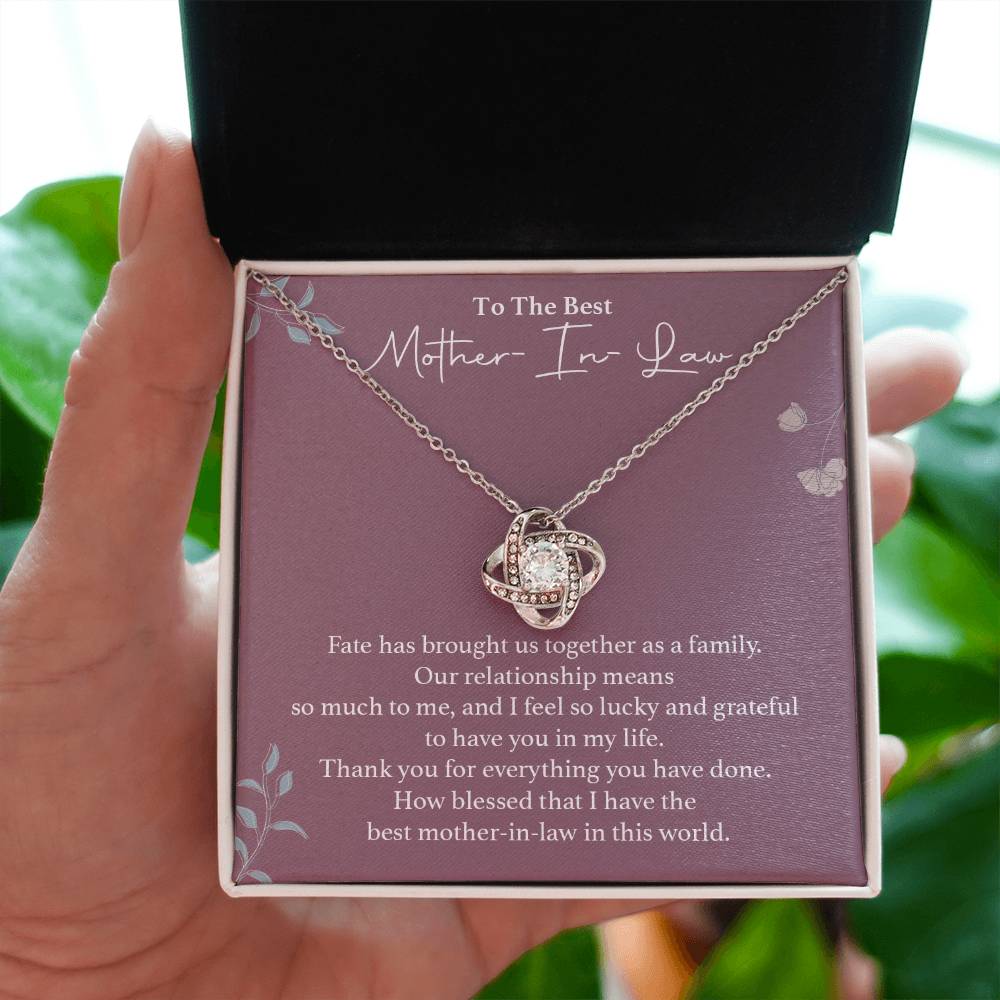 To The Best Mother-in-law Necklace Necklace For Thanking Mother-in-law Necklace For Mother-in-law On Wedding Day Necklace For Groom’s Mother Special Bond With Mother-in-law Necklace Sentimental Keepsake For Mother-in-law Best Mother-in-law Necklace Gift